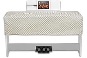 LDIW STTC Piano Keyboard Dust Cover, PU Leather Protection Universal 88 Keys Electronic Keyboard Cover Dustproof Protector Cover with Book-stand Opening,White