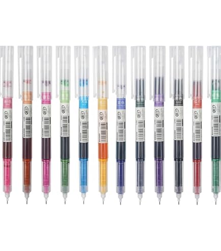 Basics intrekbare gelpen, fijne punt (0,7mm), blauw, 12 stuks, 1 stuk