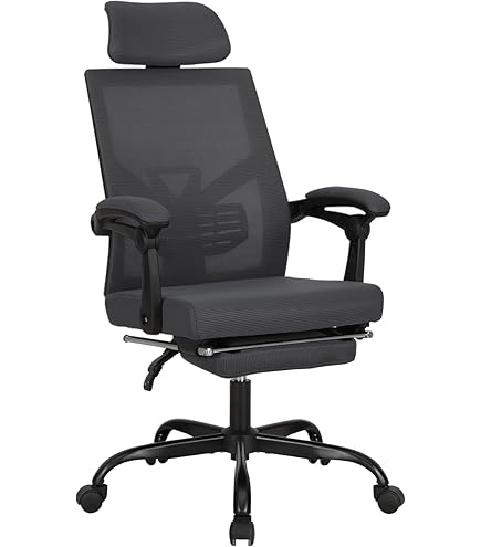 Dowinx Bureaustoel, ergonomisch, bureaustoel met hoofdsteun