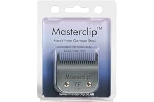 Masterclip Cuchilla de corte para perros A5, cuchillas de corte 50F, 40F, 30F, 15F, 10F, 9F, 7F, 7, 5F, 5#, 4F, 4# 3F, 3# 2F, 2# 5/8N, compatible con hoja de dedo del pie, Oster y Andis (7F)