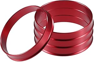 A ABSOPRO Bagues De Centrage De Moyeu De Voiture Od 57,1 mm vers Id 54,1 mm Bagues De Centrage De Moyeu D'Aluminium Rouge (Lot De 4)