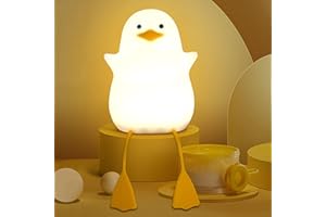FULLOSUN Duck Night Light, Night Light for Kids, Toddler, Duck Gifts, Kawaii Birthday Gifts for Room Decorations, Teen Girls Boys Child - Portable Squishy Battery Operated