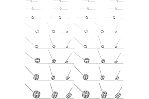 Yauhar 72Pcs Stainless Steel Torsion Spring Assortment Set with Case, 45/90/120/180 Degree 6 Laps Mechanical Small Torsion Springs for DIY Woodworking Furniture Repair Project