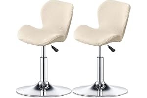 XGANGM Elastizzato Copri Sedie Bar-Fodere Sgabello Bar con Coprisgabelli Cucina con Schienale 4 Pezzi Fodere Coprisedia Elasticizzati Curvo Copertura per Sgabello Alto per Bar Bancone,#9,2PCS