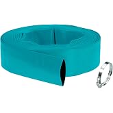 Gardena 38mm (1&frac12;") Flat Hose Kit: Flexible Water Hose, Submersible Pump Hose Set, with Clamp, 5 Bar Pressure Resistance, 10 m