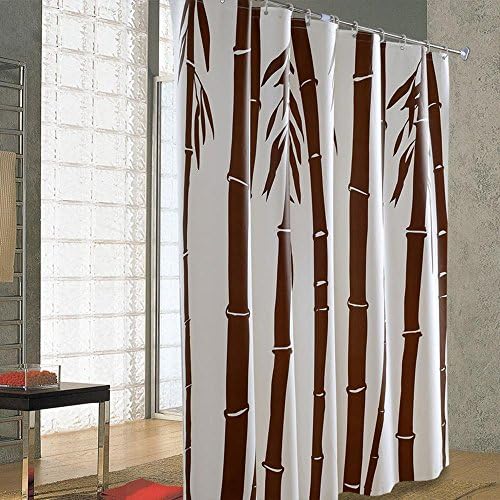 YLSFWSRY Shower Curtains Curtain Synthetic Fiber Shower Curtain Bamboo Printing Waterproof Mildew Resistant Thickening 100%Peva Bathroom Partition Curtains ?60*71-Inch? , 180*180Cm