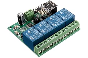 DollaTek 5V SP8266 fyrkanals Wi-Fi-relä IOT Smart Home APP fjärrkontroll
