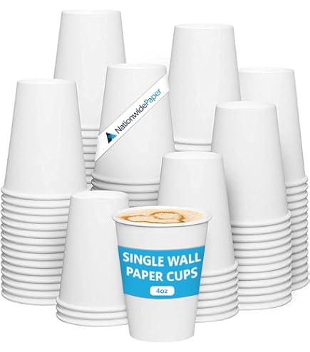 100 Pack 7oz White Paper Cups - Biodegradable Disposable Cups For Hot & Cold Drinks, Leak-Resistant, Eco-Friendly 13 thumbnail image