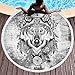 Produktbild Ultimetile Wolf Strandtuch Rund Frottee Für Wasser Pool Reisen Camping Picknick