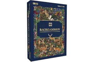 Gibsons The Art File Backgammon Set – Luxury Wooden Board Game with Woodland Design – 2 Players, Ages 6+ – Classic Strategy Game with Dice & Checkers – Premium British Gift