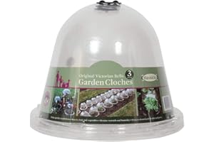 Haxnicks Bell050101 Original Bell Jar Cloches for Warming Garden Soil and Growing Plants, Clear (Pack of 3)