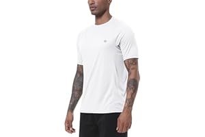 MoFiz Rashguard Anti-UV Homme Manches Courts T Shirt Séchage Rapide Surf UPF 50+ pour Natation Surf Plongée Plage