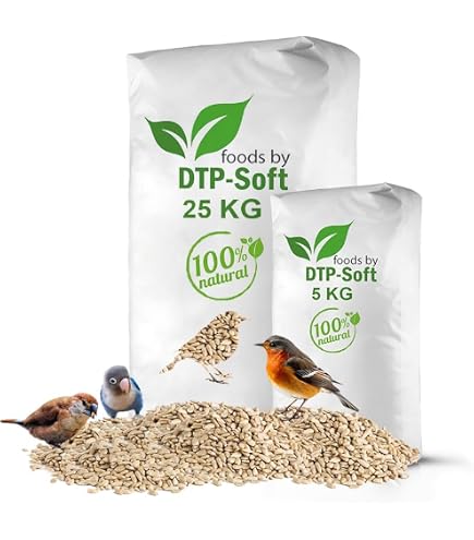 Graines De Tournesol Décortiquées - 25 Kg - Nourriture Énergétique Pour Oiseaux Sauvages Et Domestiques