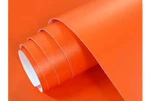GOYAPRINT Vinilo Adhesivo Mate Naranja 1 ud 60x300 cm Para Muebles Cocina Paredes Ventanas Manualidades Papel Adhesivo Decorativo (NARANJA, 60x300 cm)