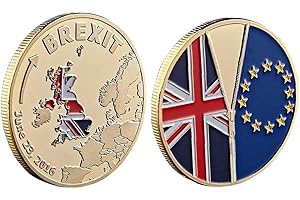 Ruluti 1 UNID Coin CONMEMORIO UK UK Brexit National Vote Independent Souvenir Collection Gifts Collectible Monedas Oro