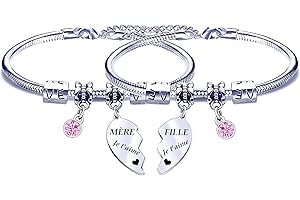 FGHJK Cadeau Fete des Meres Cadeau Maman Fille Fete des Meres Bracelet Maman Fille Cadeau Anniversaire Maman Fille Cadeau Maman Fille Original Cadeau pour Maman Fille Cadeau Maman pas cher