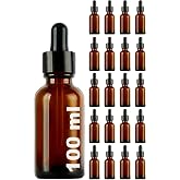 2 Adet Amber 100 ml Metal Siyah Sızdırmaz Kapaklı Dropper Damlalık Cam Şişe
