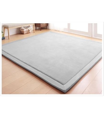Loartee Tapis De Jeu En Velours Corail Chambre Enfant 3cm D'Épaisseur - Doux Et Confortable