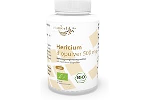 Vita World Hericium poudre qualité bio 500mg 120 Capsules Made in Germany