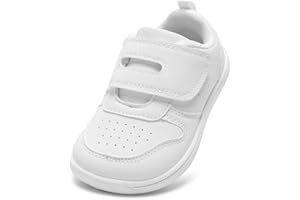 STQ KIDS Boys Girls Trainers Toddler Wide Toe Box Barefoot School Shoes Zero Drop Lightweight Baby First Walking Shoe Non Slip Soft Kids Running Tennis Sneaker Sports Daycare Outdoor