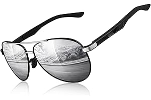 CGID Occhiali da Sole Uomo Donna Polarizzati Premium Lega Al-Mg Pilot UV400