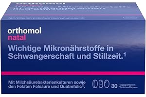 Orthomol Natal - Mikronährstoffe für Schwangerschaft und Stillzeit - mit Folsäure, weiteren Vitaminen und Zink - Tabletten/Kapseln à 30 x Tagesportionen
