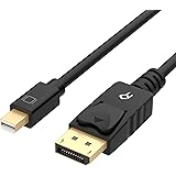 Rankie Kabel Mini DisplayPort (Thunderbolt) (Mini DP) auf DispalyPort (DP), 4K, 1,8m, Schwarz