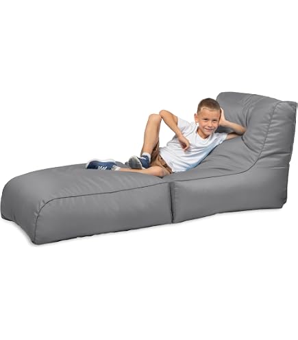 Pouf Géant MAGMA SITTING POINT - 125x155cm - Anthracite - Remplissage Billes Polystyrène - Allemagne