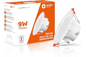 Orient Electric 9W LED Ceiling Light | 765 Lumens | Energy Saving | Up to 4 kV Surge Protection | Suited for 3-inch Junction Box| Cool White | BIS Certified | Made in India | Pack of 1