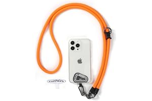 project-cb Mobile Phone Lanyard 1, Mobile Phone Strap Pads 2, Universal Adjustable Mobile Phone Lanyard, Neck Strap for Neck, Mobile Phone Lanyard, Mobile Phone Pendant (Orange)