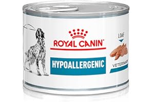 Royal Canin Veterinary Hypoallergenic Mousse | 12 x 200 g | Aliment Complet diététique pour Chiens Adultes | avec protéines hydrolysées | pour Le Soutien de la barrière cutanée