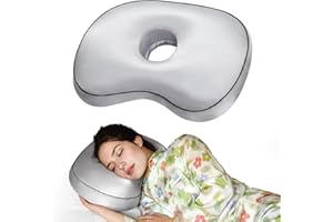 Nockovi Orthopädisches Ohr-Piercing-Kissen für Seitenschläfer, Schmerzlinderungsdesign mit abnehmbarem Bezug und Ohrloch, 30,5 x 48,3 cm Ohrenstütze