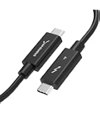 SABRENT Cavo Thunderbolt 3 USB Tipo C [Certificato] 20 cm | 40 Gbps | Ricarica da 100W | E Mark Chip | PD supporta | per MacBook, Laptop, Dock | Nero [CB-T320