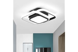 EIDISUNY Modern Ceiling Light LED Elegant Squares LED Ceiling lamp Nordic Fashion White Black Ceiling Lights Fixture for Aisle Stairs Hallway Porch Kitchen Bedroom Living Room - Cool White Light 21W