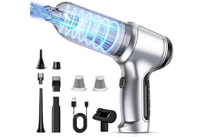 Quilted Northern Handstaubsauger, 18000Pa USB aufladbar Mini Staubsauger, Multifunktionaler Staubsauger mit Mehreren Bürsten, Nass & Trocken Handsauger, für den Auto, Haus, Küche, Tierhaare