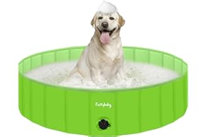 furrybaby Piscina Plegable para Perros, Piscina Acolchada para Perros, portátil para baño de Perros, Piscina de plástico para Perros, Piscina Grande y Dura para niños (Rosa 120 x 30 cm)