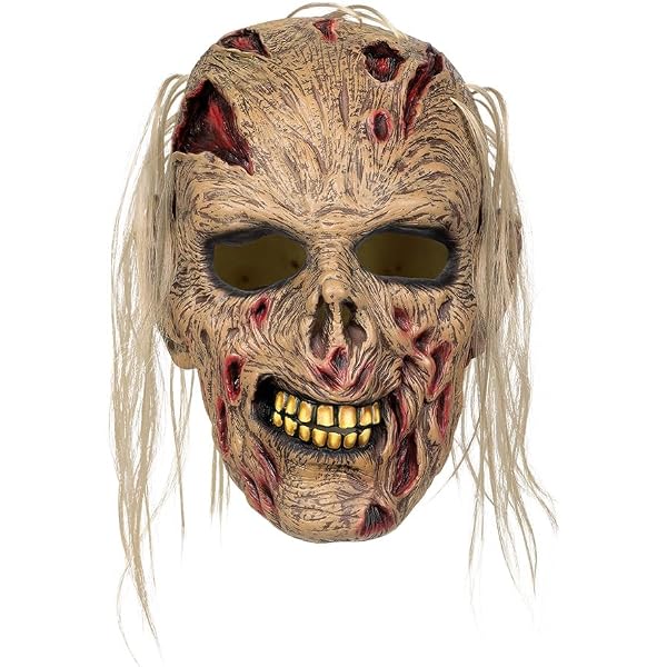 Zombie Walker Ganzkopfmaske Aus Latex – Gruselige Halloween-Maske, Einheitsgröße Für Erwachsene