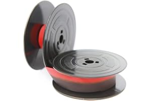 CAM Silver Reed SR10 SR12 SR15 SR20 SR22 SR100 SR150 SR200 SR280 TOP QUALITY-10 METRE TYPEWRITER RIBBON TWIN SPOOL+EYELETS (Black/Red)