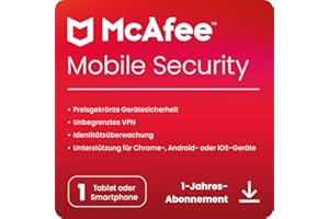 McAfee Mobile Security | Antivirus, VPN, Software | 1 Gerät | 1 Benutzer | 12 Monate |Chrome/iOS/Android| Aktivierungscode pe