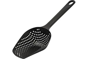 Westmark Pommes-frites-/Seihschaufel, Ideal für beschichtetes Kochgeschirr, Kunststoff, Blacky, Schwarz, 28522270