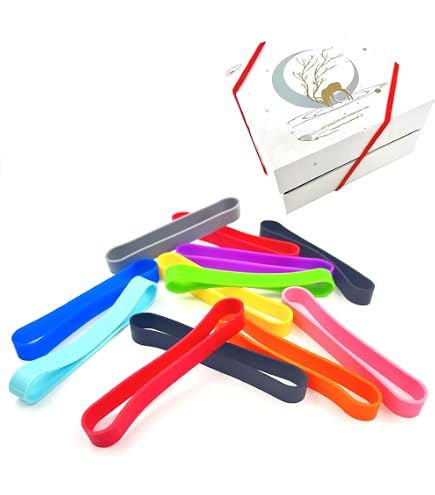 12 Stück Breite Silikon-Gummiringe – 14x1 Cm, Bunt, Vielseitig Einsetzbar