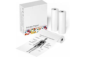 ASprink 110MM Thermal Paper Roll, Compatible with Any Brand M832 Portable Printer, Thermal Roll Paper with 3 Rolls