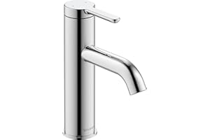 Duravit C.1 bateria umywalkowa, rozmiar M (wysokość wylotu 86 mm), kran łazienkowy, bateria umywalkowa z wkładem ceramicznym, chrom