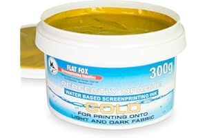 Flat Fox Tintas opacas a base de agua para serigrafía (oro, 300 g)