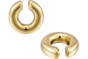 YeGieonr Orecchini per polsini per orecchie da donna Orecchini per orecchini in oro Huggie grossi Orecchini in oro non penetranti Orecchini a clip per ragazze ipoallergenici Regalo di gioielli