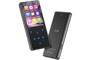 PINHUI 64 GB Reproductor MP3 Bluetooth 5.3, Pantalla de 2,4 Pulgadas mp3 y mp4 Reproductor mp3 portátil para niños con Altavoz Incorporado, Radio FM, grabadora, podómetro, Libro electrónico y Auriculares