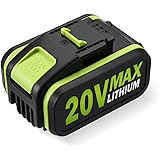 Powerextra 4.0Ah Lithium ion Replacement for Worx Battery 20V WA3551 WA3551.1 WA3553 WA3553.2 WA3641 WG629E WG546E WU268