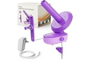 Etcokei Garnwickler, elektrischer Garnkugelwickler mit stufenloser Geschwindigkeit bei 2 Min/Knäuel und großer Kapazität bis zu 284 g, automatisches Strickwerkzeugzubehör zum Häkeln und Stricken,