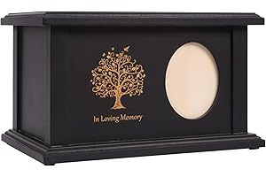 YOUDEAR MEMORIALS Holzurnen für menschliche Asche, Erwachsene, männliche und weibliche Frauen, Baum des Lebens, Urnen für Asche, Holzurnen für Asche, Männer, Frauen, hält bis zu 230 Kubikzoll Asche