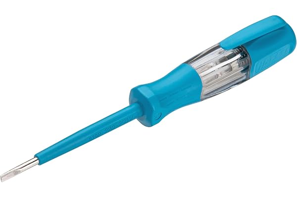 HAZET Fasstyrenhet VDE 839P, 220–250 V, delat blad 0,5 x 3 mm, isolerat plasthandtag, med klämma, för elektrisk spänningskontroll